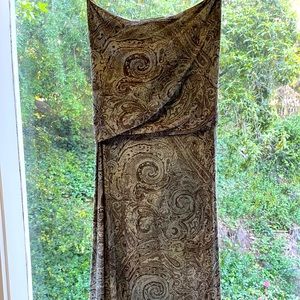 Weston Wear strapless dress in blue-gray, size medium.